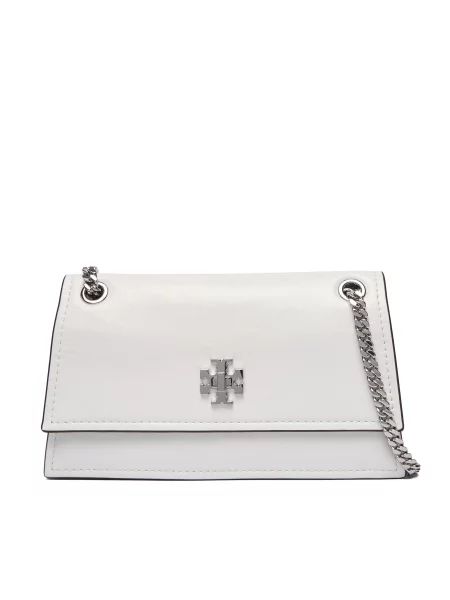 Ročna torba Tory Burch Kira Turnlock Mini Bag bela