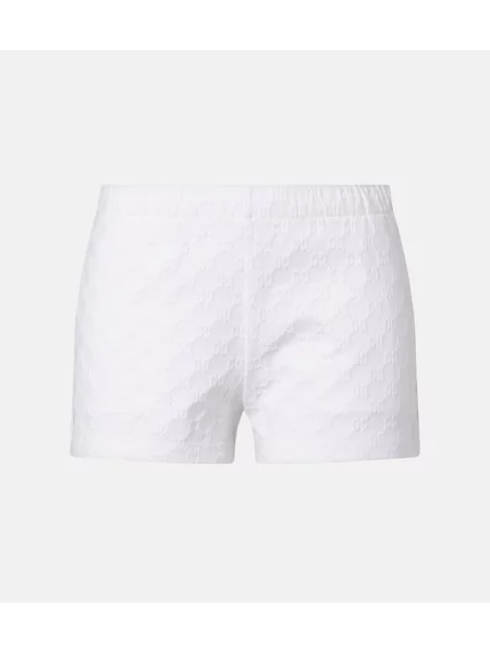 Pantaloni scurți Gucci din jerseu alb