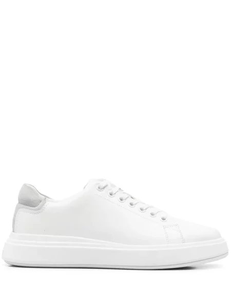 Sneakerși Calvin Klein din piele alb
