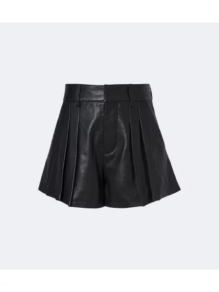 Pantaloni scurți Frame din piele negru