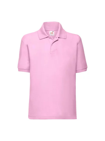 Tricou polo copii Fruit Of The Loom roz