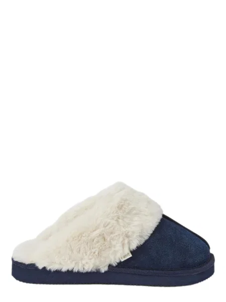 Next Papuci de casă bleumarin / natural alb