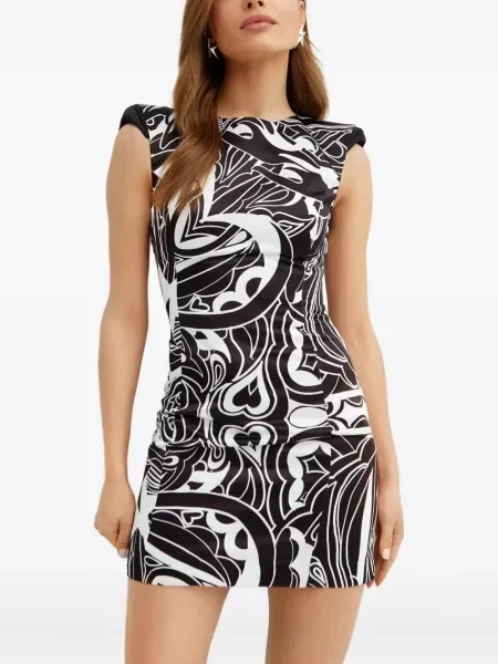 Mała mały sukienka mini Philipp Plein garniturowa czarna