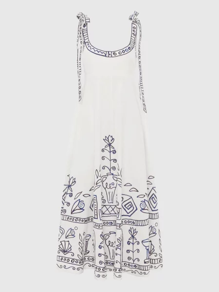 Сукня Leela кольору айворі з льону Alemais бежева