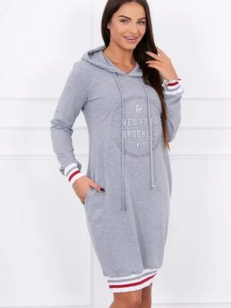Rochie Kesi cu glugă gri