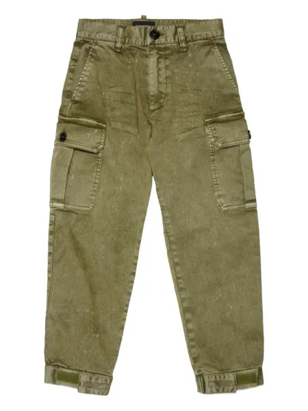 Spodnie cargo dziecięce Dsquared2 zielone
