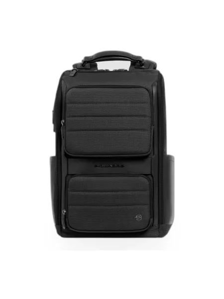 Torba na laptopa Piquadro skórzana wodoszczelna czarna