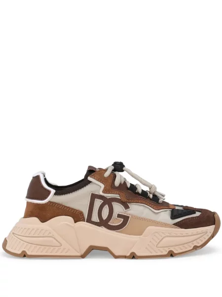 Sneakersy dziecięce Dolce And Gabbana brązowe