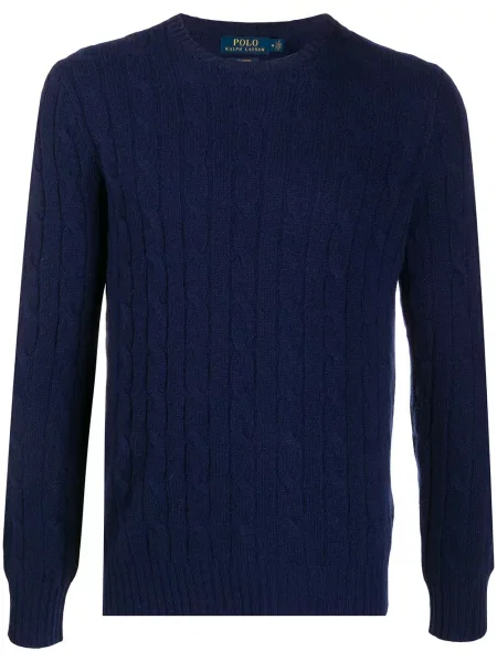 Риза Polo Ralph Lauren мъжка с кройка по тялото с яка с копче синьо