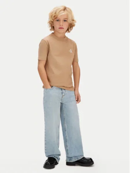 Dětské top Calvin Klein Jeans béžový