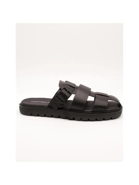 Calvin Klein Jeans Šľapky Sq Molded Sandal Fisherman čierna