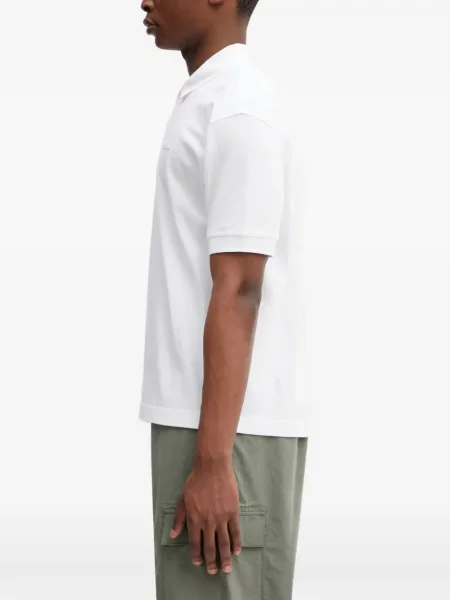Tricou polo Barbour alb