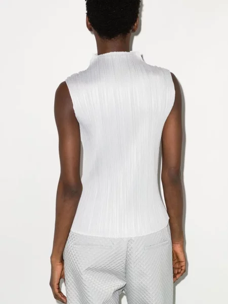 Podkoszulka Pleats Please Issey Miyake z wysokim kołnierzem szara