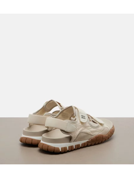 Sandale Miu Miu din piele bej