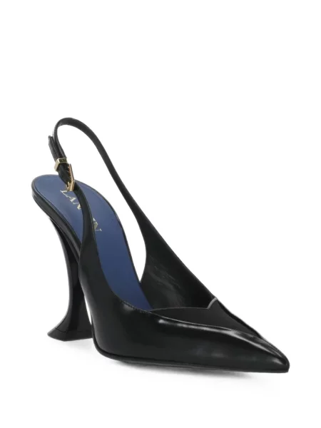 Pantofi cu toc Lanvin din piele slingback negru