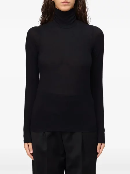 Lung tricou Tela negru