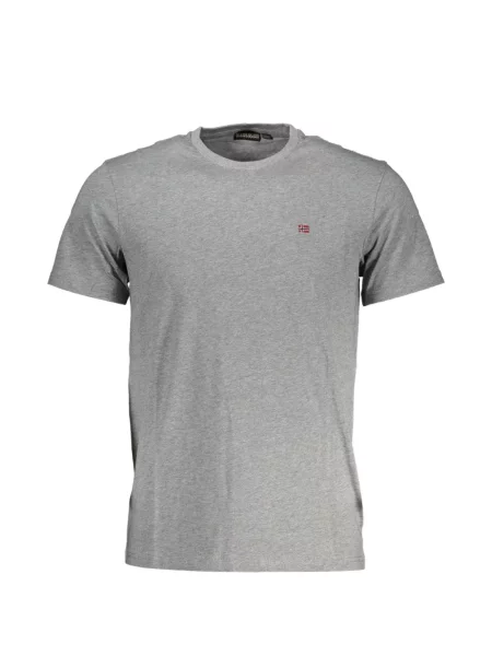 Scurt tricou Napapijri cu autograf gri