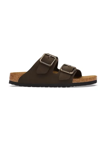Birkenstock чехли от набук Arizona Wire Buckle Nubuck Leather кафяво