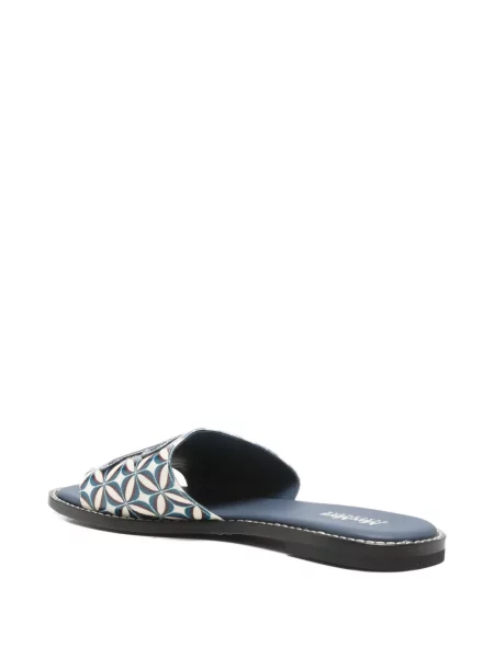 Сандали Max Mara с принт синьо