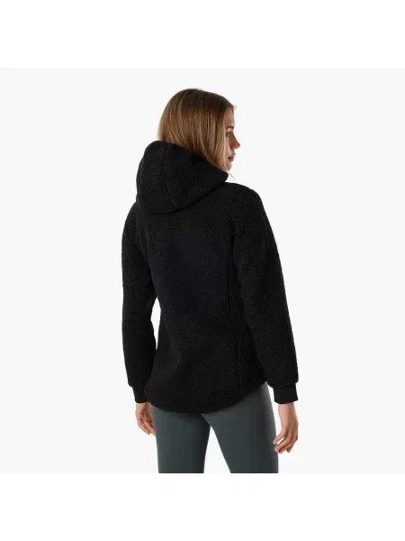 Bluza Polarowa Wędrówki Kobieta Lofoten Szybkoschnący czarna
