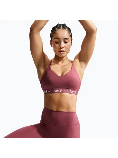 Biustonosz treningowy Nike Indy Light Support pink smoke różowy