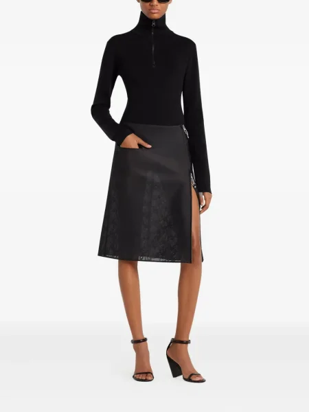 Top Courreges de lână negru