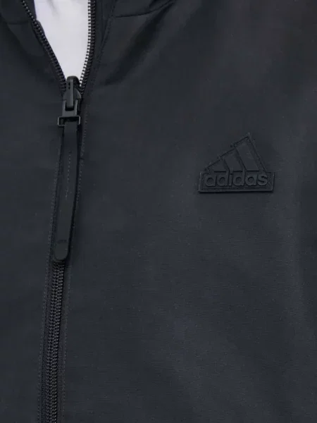 Prugasta parka Adidas s kapuljačom plava