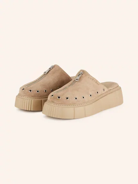 Inuikii Klapki Mules Na Platformie Matilda beige beżowe