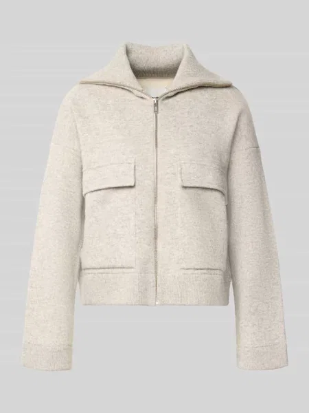 Bomberka oversized z mieszanki bawełny model COTTON-WOOL KNIT' Armedangels beżowy