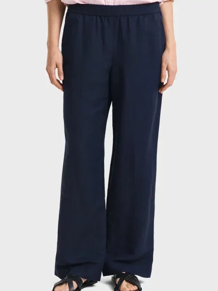 Лляні штани Gant сині