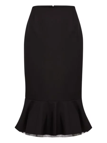 Cu peplum fustă Nina Ricci de lână negru