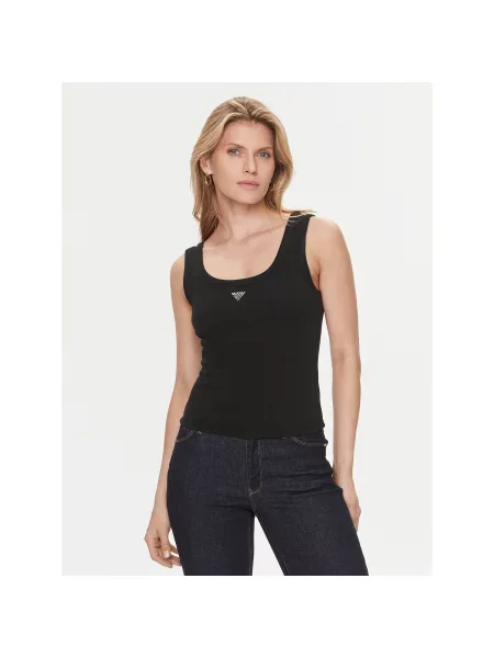 Guess Топ Regular Fit чорний