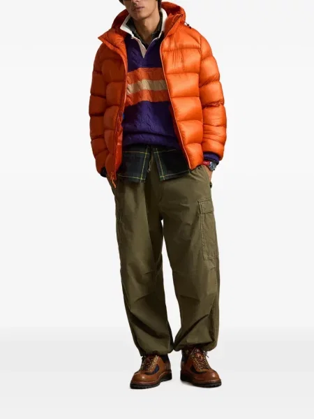 Portofel Polo Ralph Lauren din piele cu dungi cu glugă verde