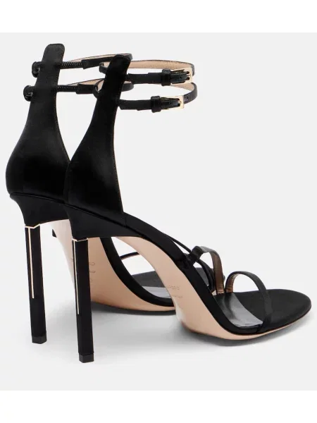 Sandale Tom Ford din satin negru