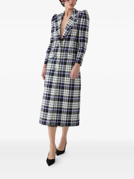 Płaszcz w kratę Carolina Herrera w kratę czarny