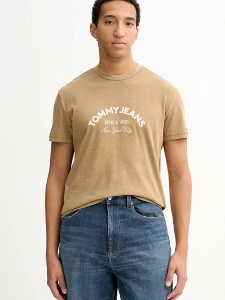 Tommy Jeans kratka majica rjava