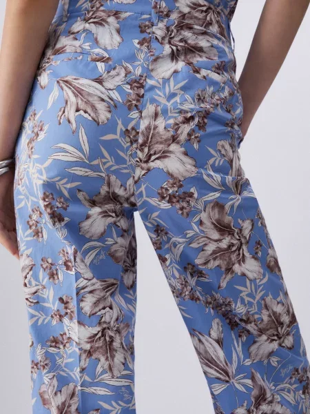 Pantaloni Liu Jo cu talie înaltă gri