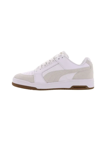 Pantofi Puma din piele de căprioară alb