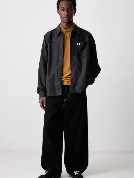 Fred Perry Cămașă | Oversize fit gri