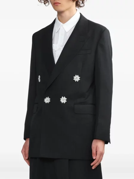 Sacou Simone Rocha cu model floral gri
