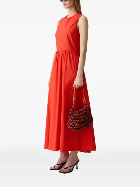 Rochie midi Benetton fără mâneci roșu