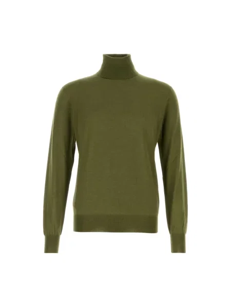Sweter z golfem Saint Laurent wełniany do golfa zielony