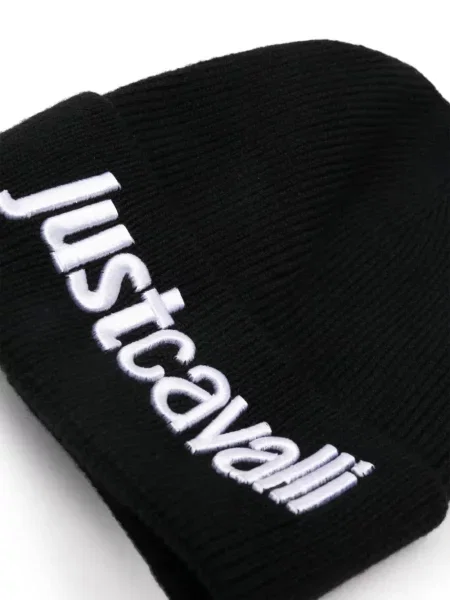 Căciulă Just Cavalli cu broderie negru