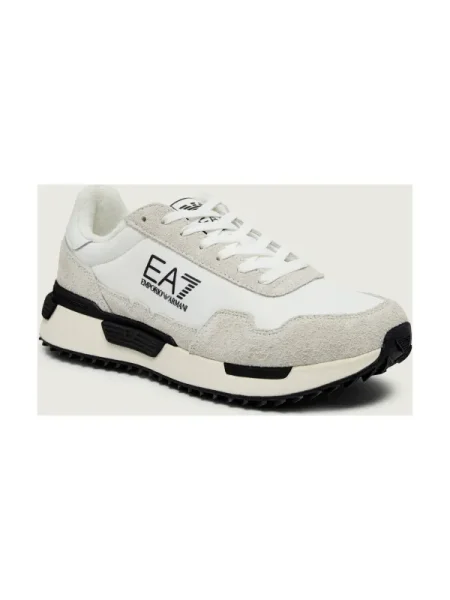 Sneakers | piele întoarsă alb