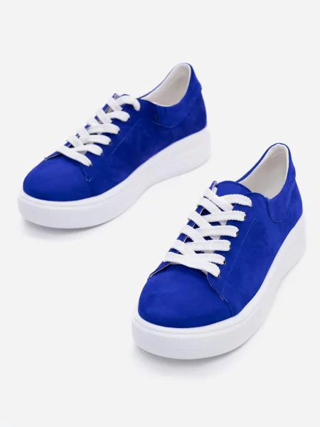 ISSA Plus Кеди низькі без підкладки синій