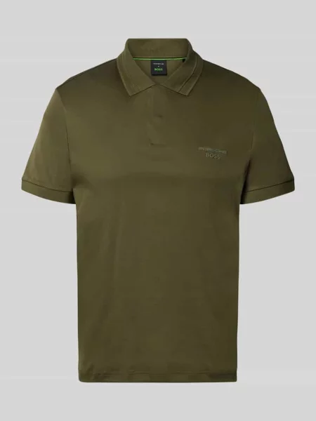 Koszulka polo o kroju regular fit z czystej bawełny model PS Spirit 70 Plk' Boss Green zielona