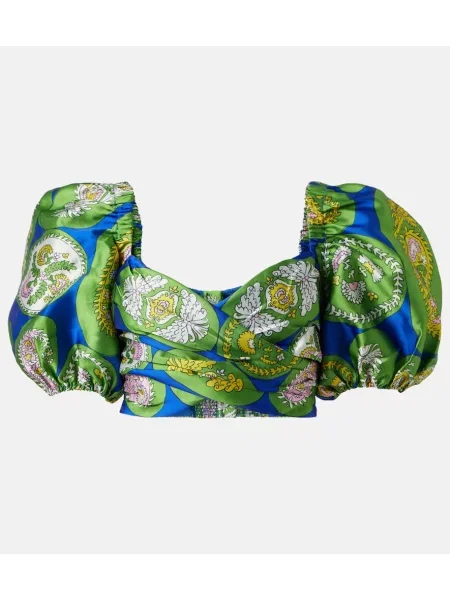 Cropp top Alemais cu imagine verde