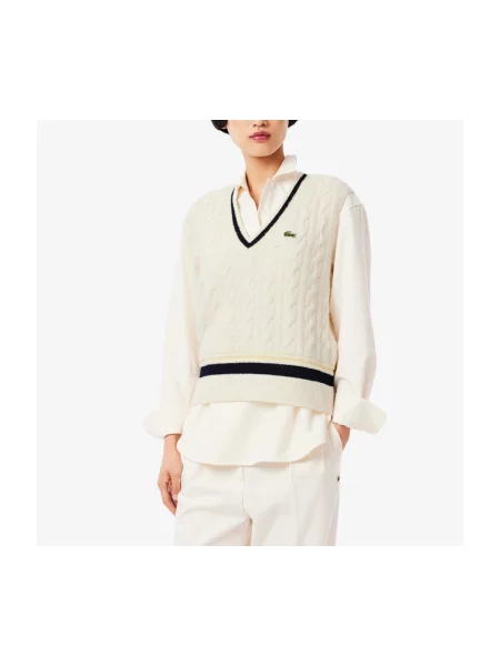 Pulover Lacoste alb