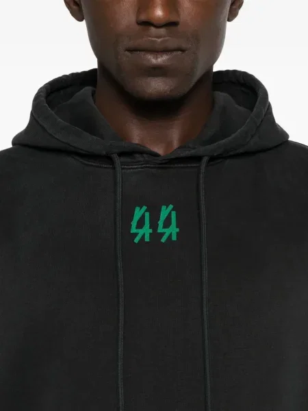 Vestă 44 Label Group cu glugă negru