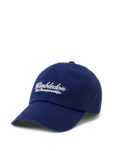Șapcă Polo Ralph Lauren de mătase cu dungi cu cataramă albastru